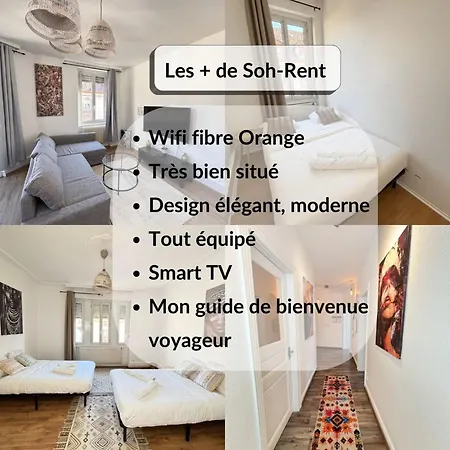 アパート Soh Rent Cozy Proche Strasbourg - 4p - Tv - Wifi - Balcon